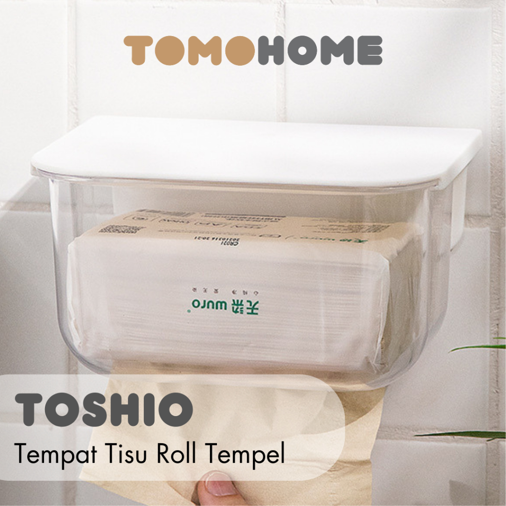 TOMO - TOSHIO Aesthetic Tissue Container Clear Roll Tissue Storage ...