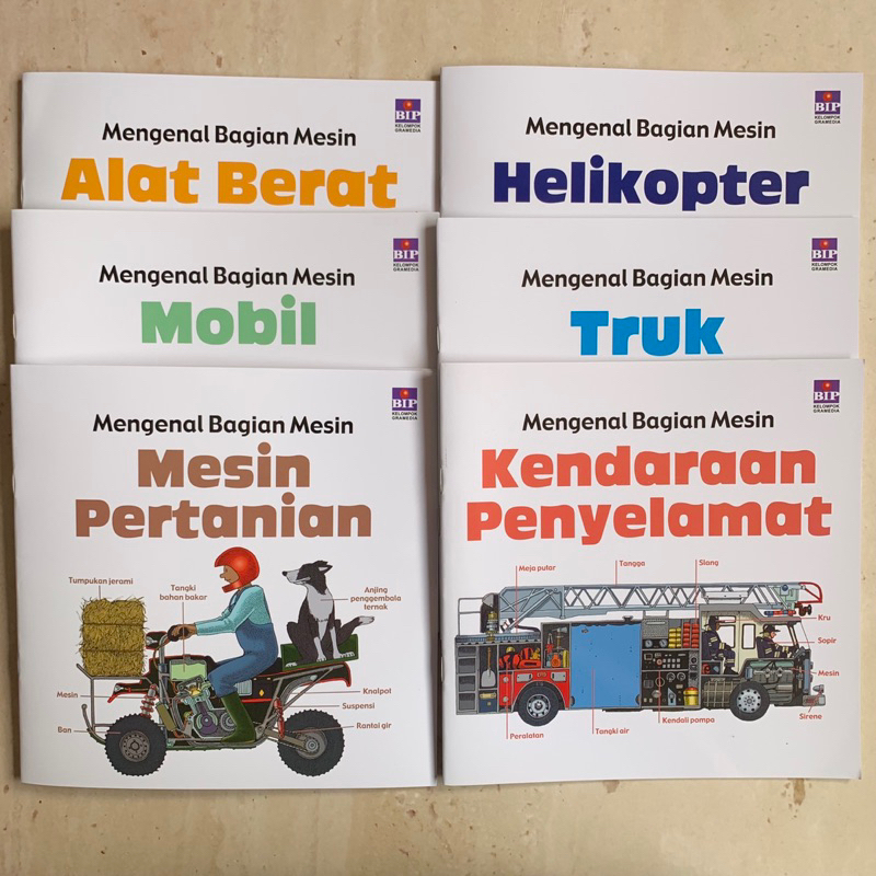 MESIN Children's Knowledge Book Getting to Know Engine Parts: Trucks ...