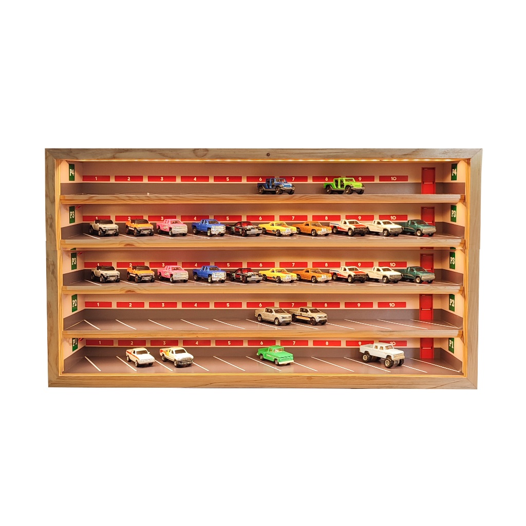 KAYU Hotwheels Parking diorama Rack 50 solid Dutch Teak Wood | Shopee ...