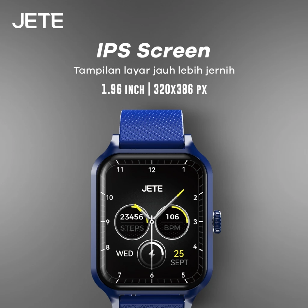 Smartwatch JETE FR22 Sport Mode 100 Custom Watch Face Screen IPS With IP67 Garansi Resmi 2 Thn (RTL) - Gambar 3
