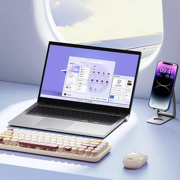 Robot KM3600 / KM-3600 Pastel Colorful Keyboard Dan Mouse Wireless Combo - Gambar 4