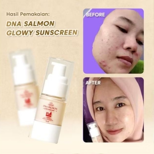 Skincare Day Cream DNA Salmon Glowy Sunscreen Lamour Sunscreen 50 SPF ...