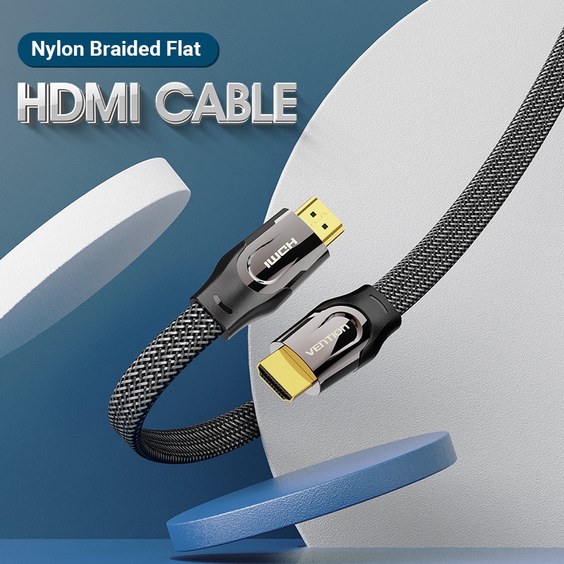 VENTION Kabel Hdmi High Speed Nylon Braided 4K Premium Quality - Gambar 2