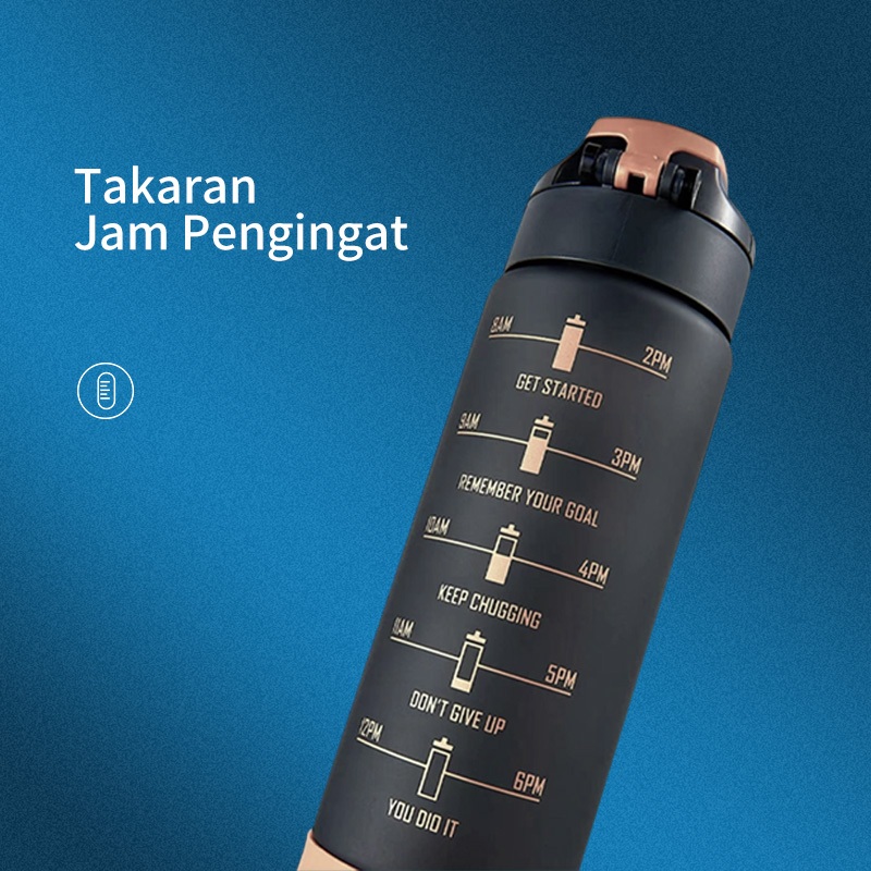 Yawang Botol Minum 1L Free Stiker Aesthetic - Gambar 3