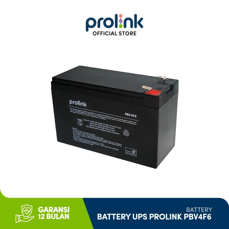 Prolink Baterai UPS 8.2 AH PBV4FB VRLA - Hitam
