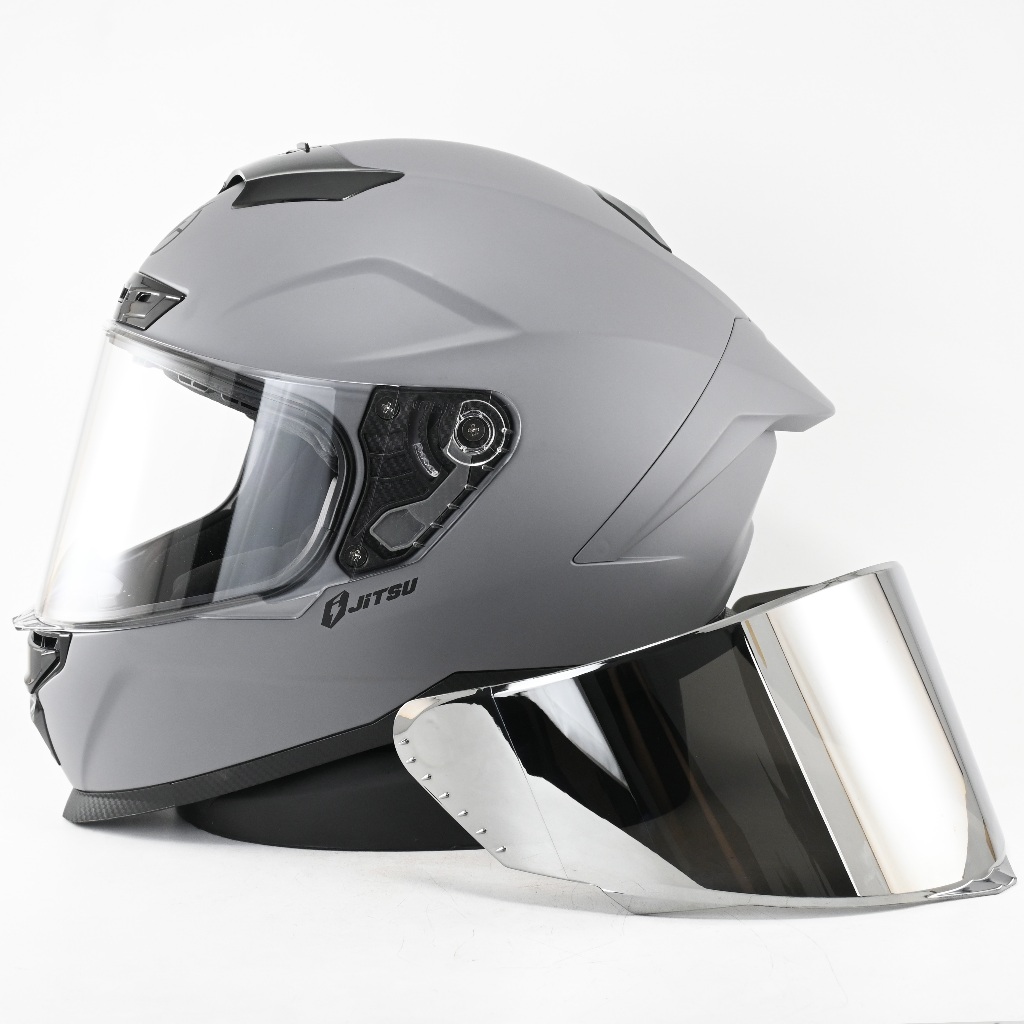 Helm Full Face Jitsu AIR 1 Terbaru Paket Ganteng Free Kaca Visor Iridium Silver Motorcycle - Gambar 3