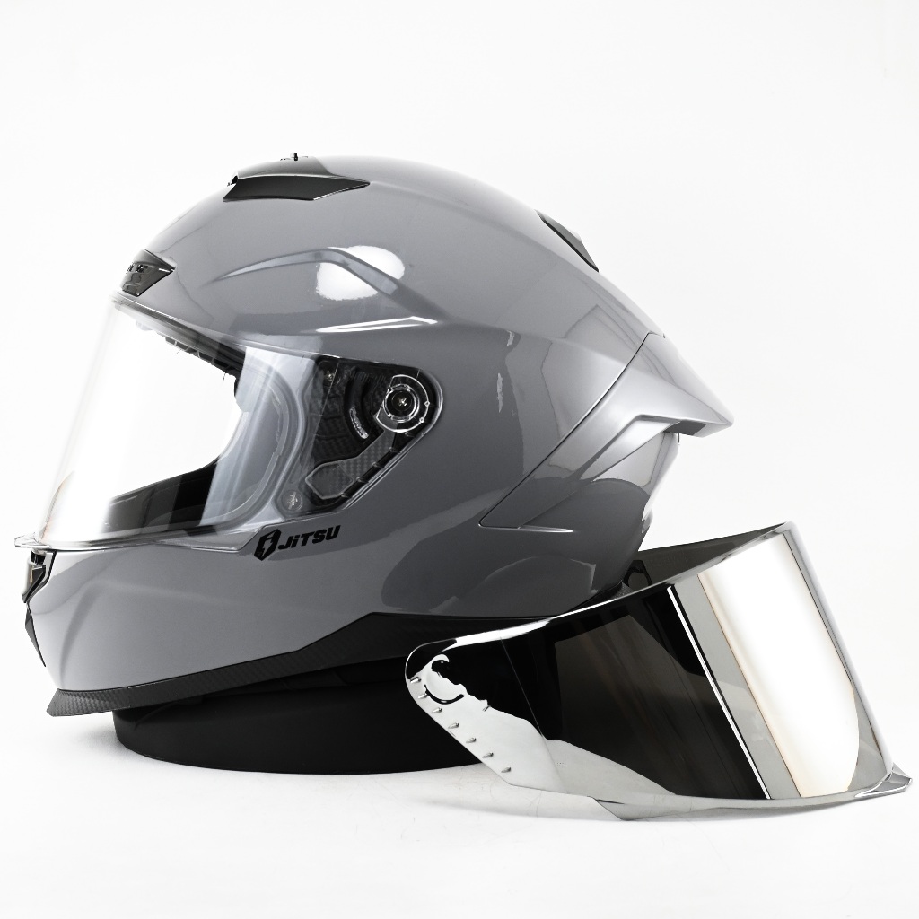 Helm Full Face Jitsu AIR 1 Terbaru Paket Ganteng Free Kaca Visor Iridium Silver Motorcycle - Gambar 4