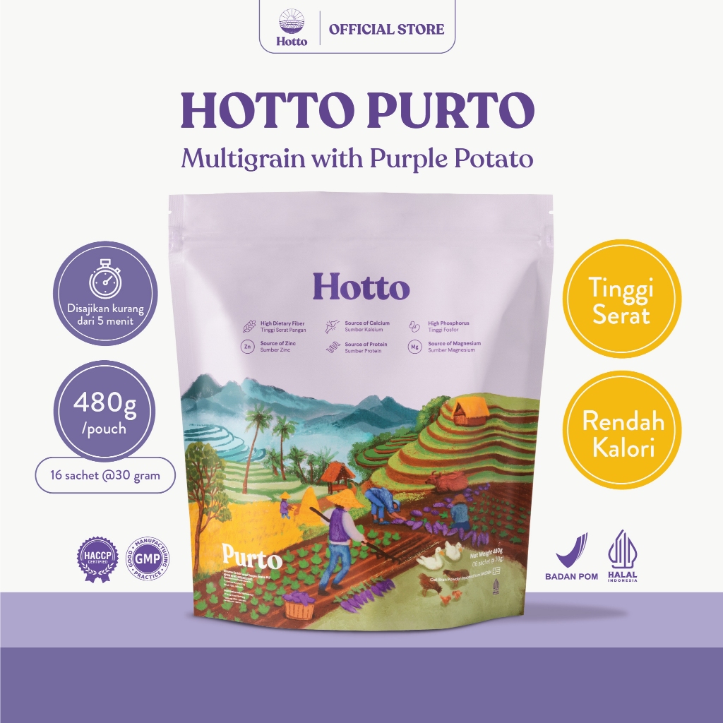 UNGU Hotto Purto Surabaya Purple Yam Multigrain Good For Gerd Gastric