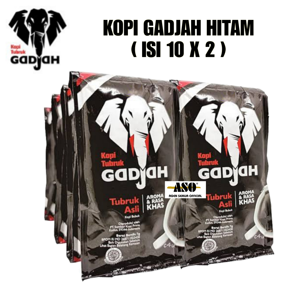 KOPI GADJAH TUBRUK HITAM MINI 6 gr RENCENG ( ISI 10 ) - Gambar 4