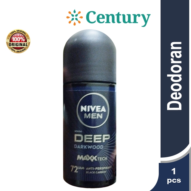 NIVEA MEN DEEP DARKWOOD MAXX TECH DEODORANT 50ML / DEODORANT MEN / PERAWATAN TUBUH