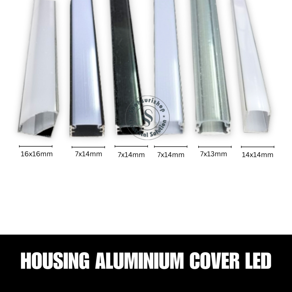 ALUMINUM HOUSING COVER THICK LED STRIP PROTECTOR ALL VARIANTS 1M LENGTH ...