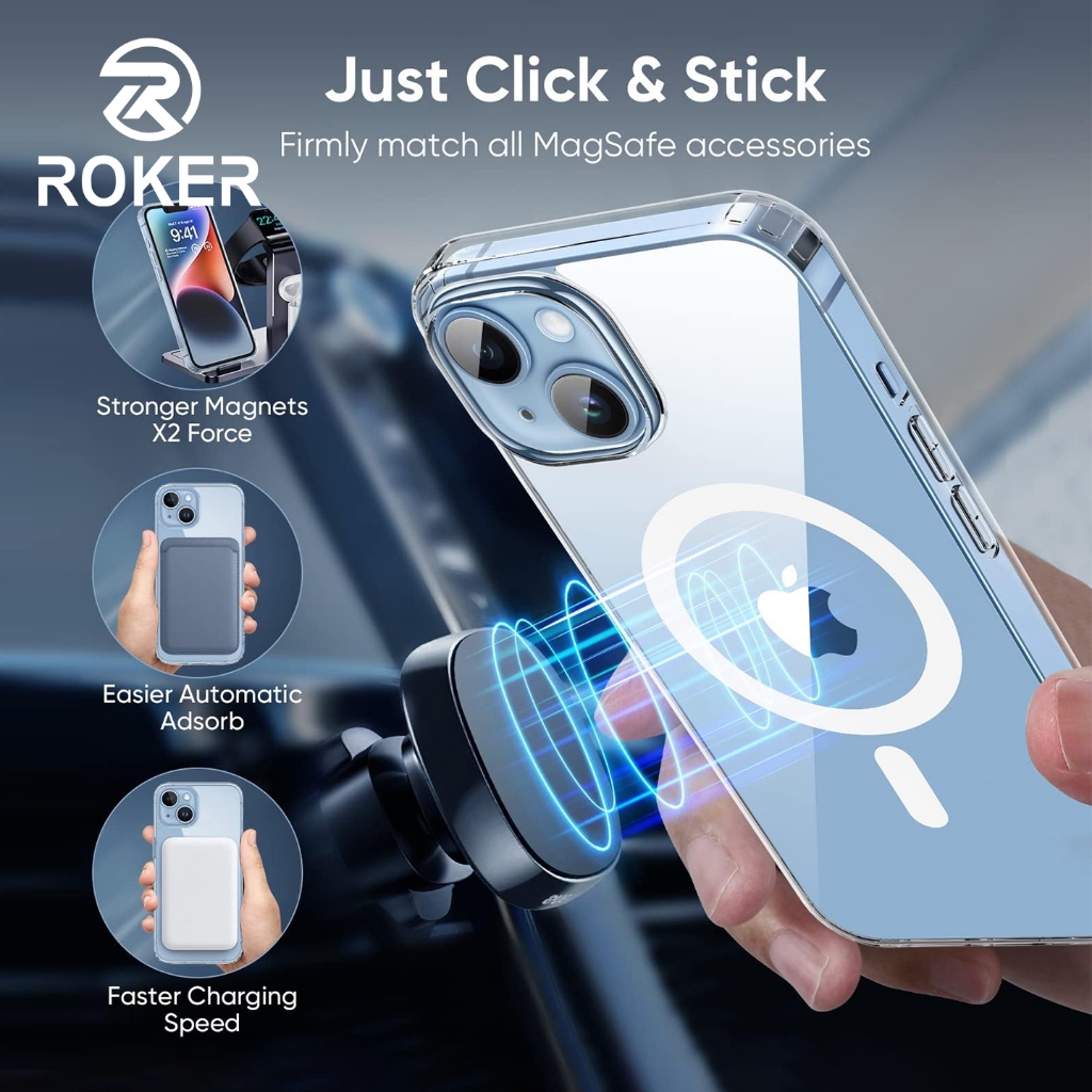 CASE ROKER MAGSAFE MILITARY SAMSUNG IPHONE MAGNET WIRELESS CHARGING - Gambar 2