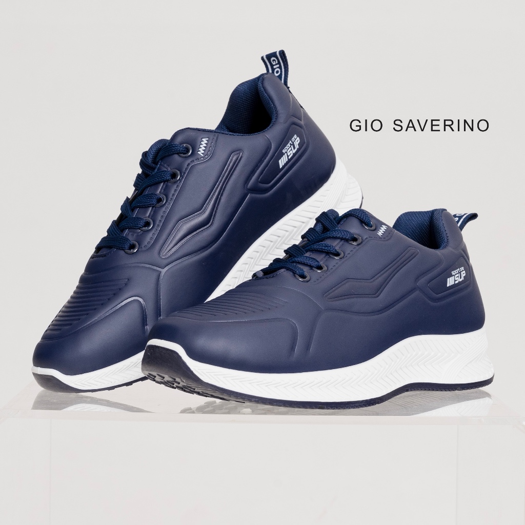 Gio Saverino Sepatu Sekolah Hitam Pakai Tali Joker - Gambar 4
