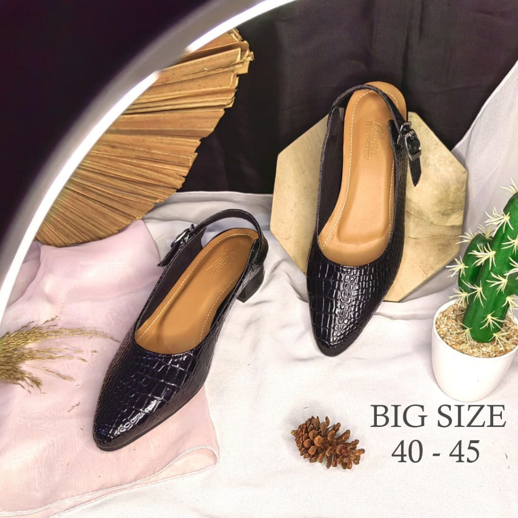 Mules Shoes For Women (Big Size 404142434445) Heels Back Strap