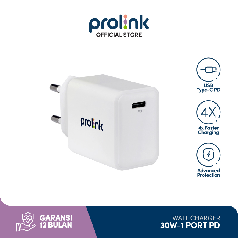 Prolink 3Prolink 30W PD Kepala Charger l Fast Quick Charger l iPhone Charger