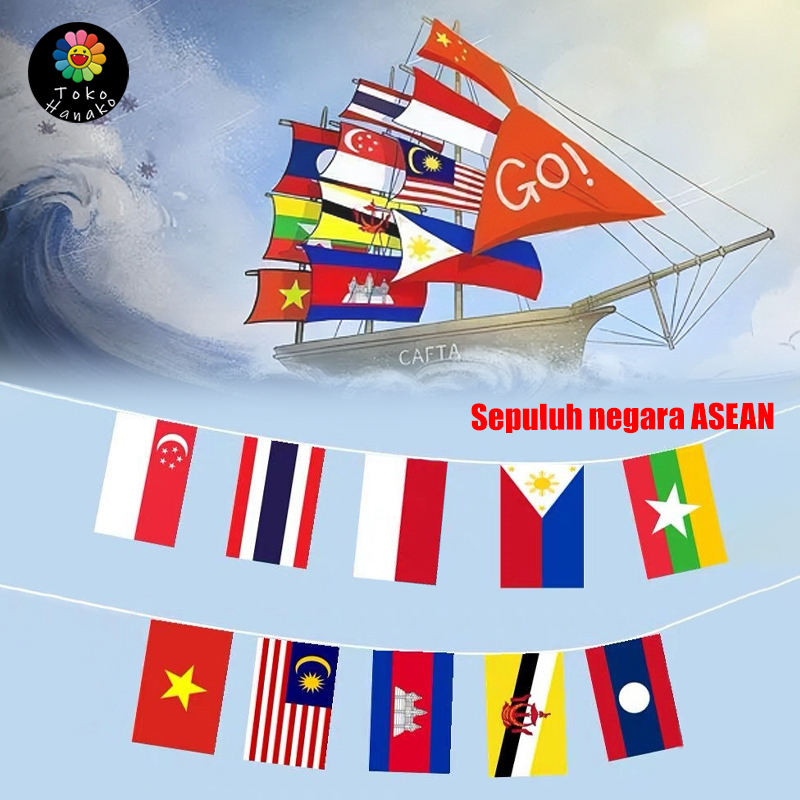 20 flags Ten countries Asean country flags/Asean flags for event ...