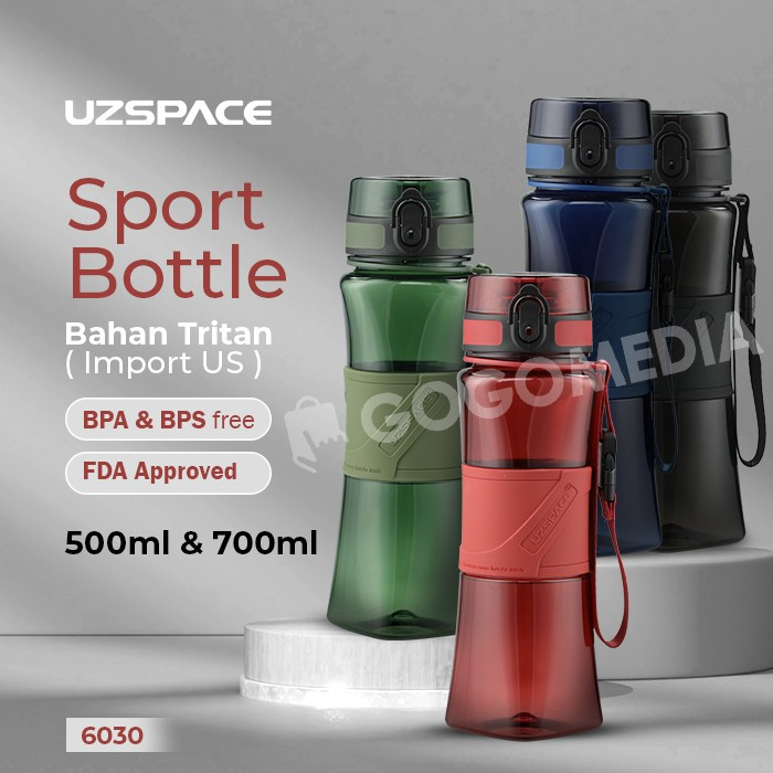 UZSPACE Botol Minum Ion Tritan Sport Olahraga Korean Mini Besar Korea - Type 6030 Ukuran 500 Ml