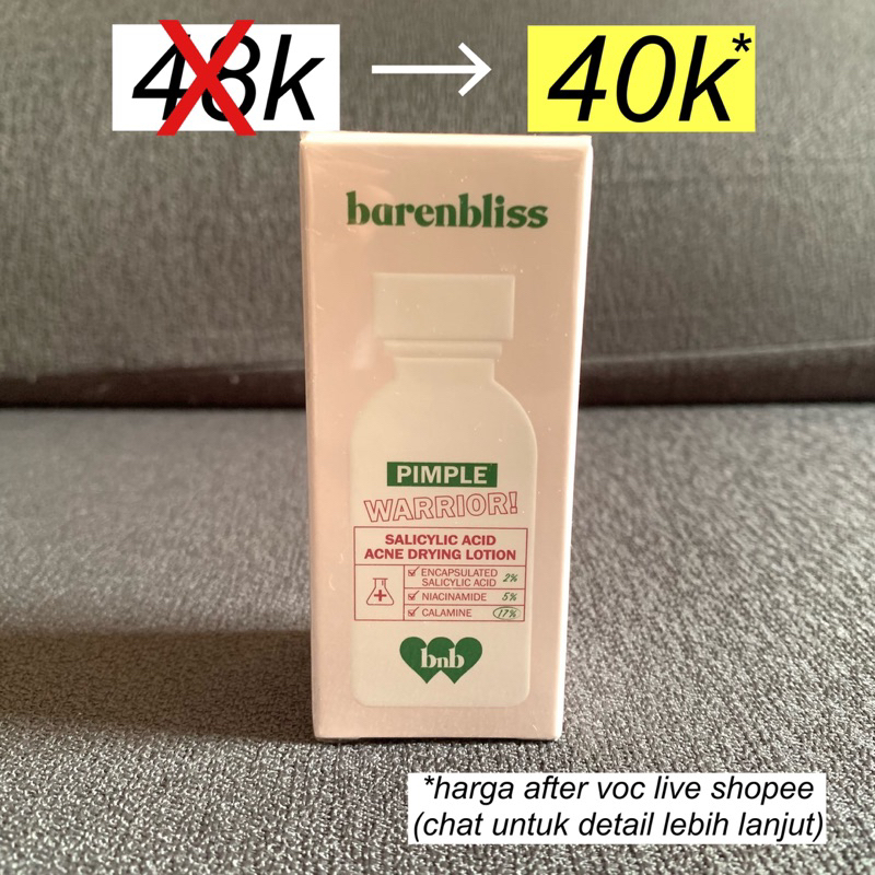 Barenbliss acne pimple warrior fullsize 35 gr | Shopee Singapore