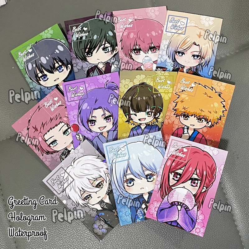 Greeting card hologram anime blue lock greeting card bluelock anime ...