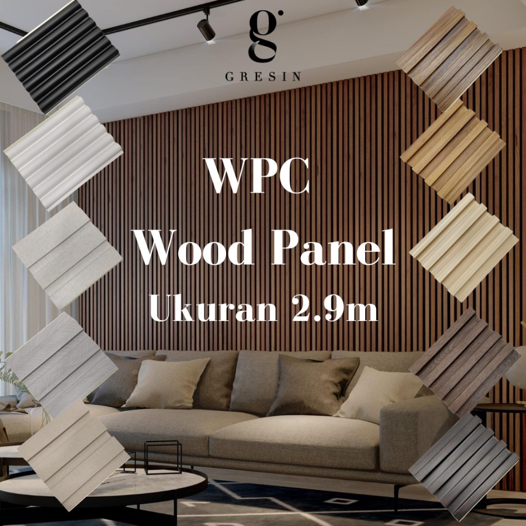 KAYU Wood Panel WPC 2.9 Meters x 17cm/Wall Panel PVC/Wallpanel PVC Wood