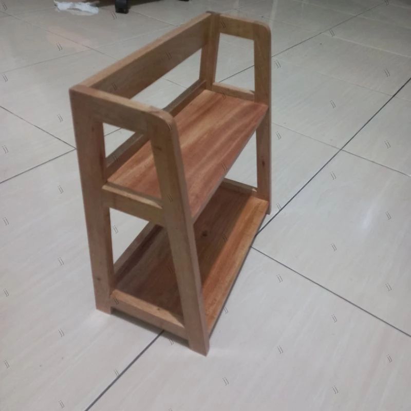 KAYU Minimalist 2-story Wooden Spice Rack/Multifunctional Wooden Shelf ...