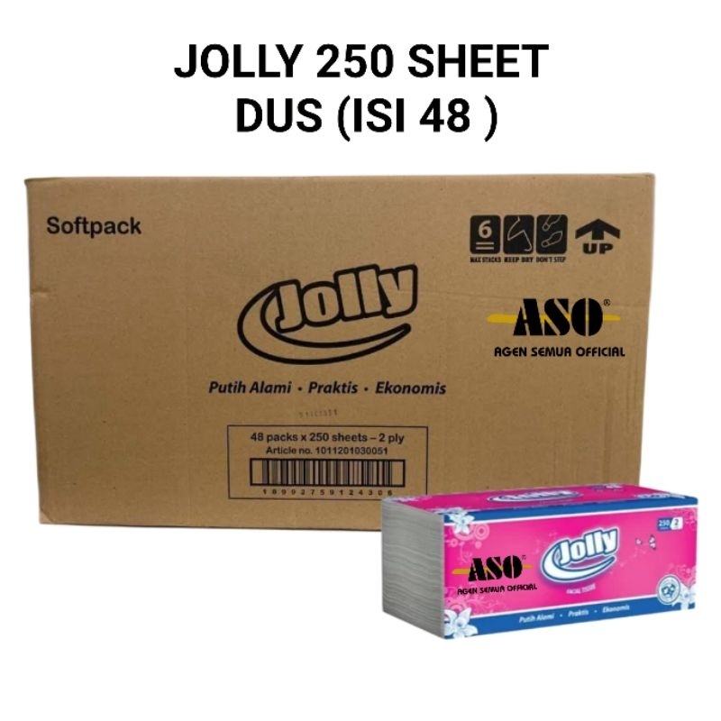 DUS Tisu Tissue Jolly 250 Sheet DUS ( ISI 48 ) - Gambar 3