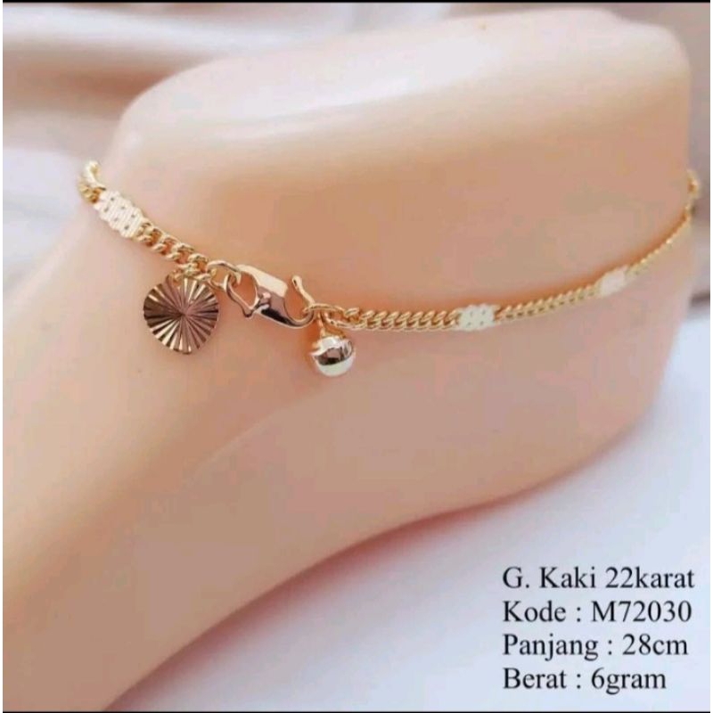 22k Gold Plated Adult titanium Anklet | Shopee Singapore