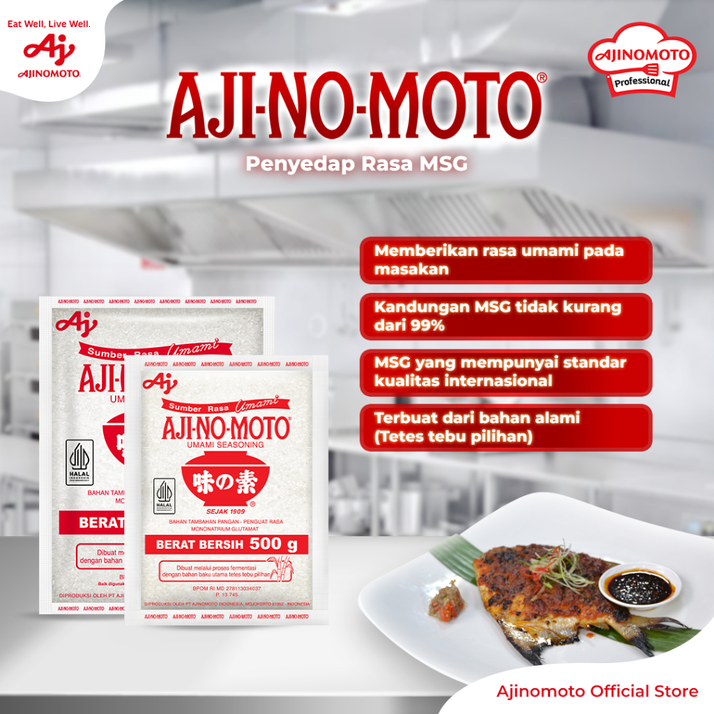 AJI-NO-MOTOÂ® Penyedap Rasa MSG Ajinomoto 1KG (1pc) - Menambah Rasa Umami Dan Membantu Mengurangi Garam Untuk Tetap Lezat - Gambar 3