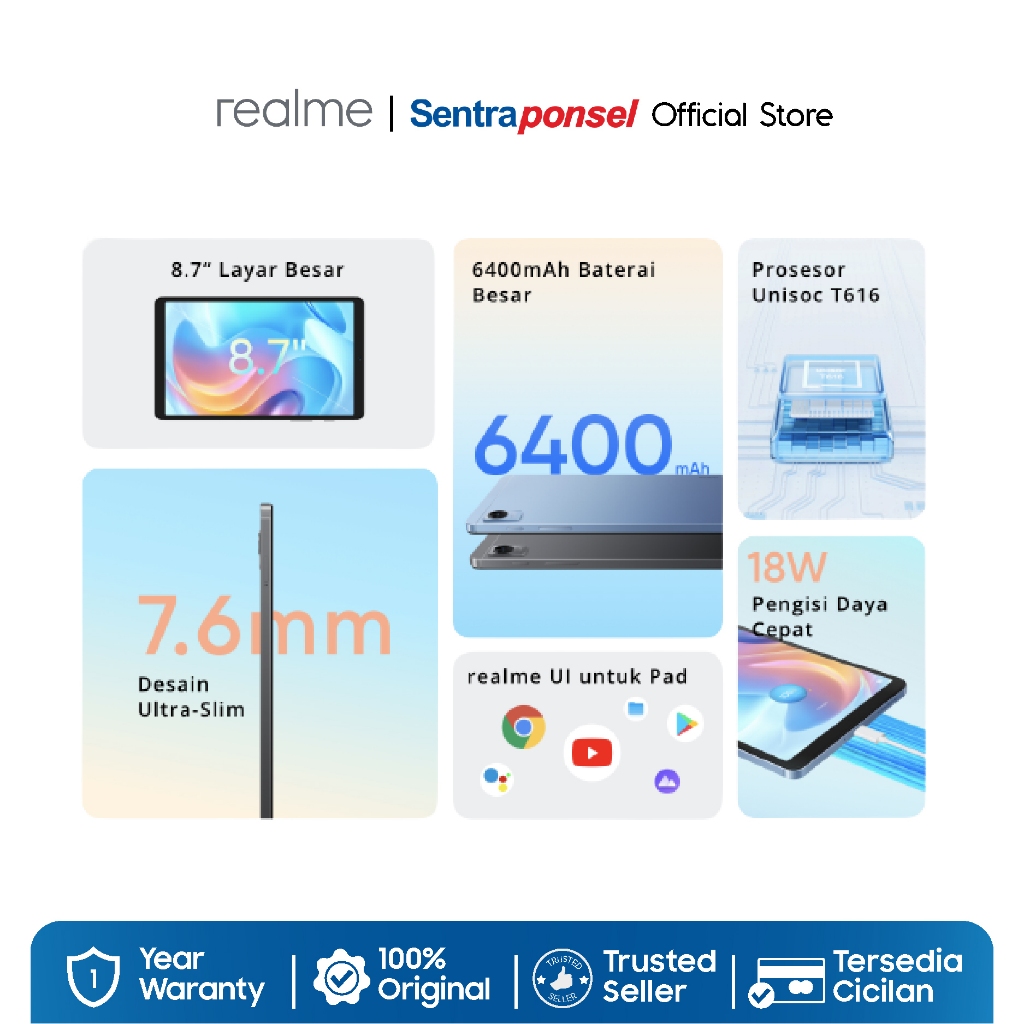 Realme Pad Mini - Garansi Resmi - Gambar 2