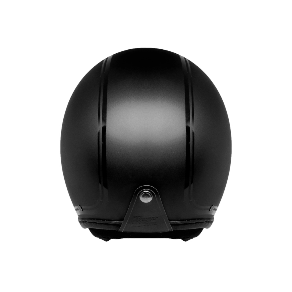 Trooper Custom - Hawkey Openface Helmet - Black Edition Series - Gambar 3