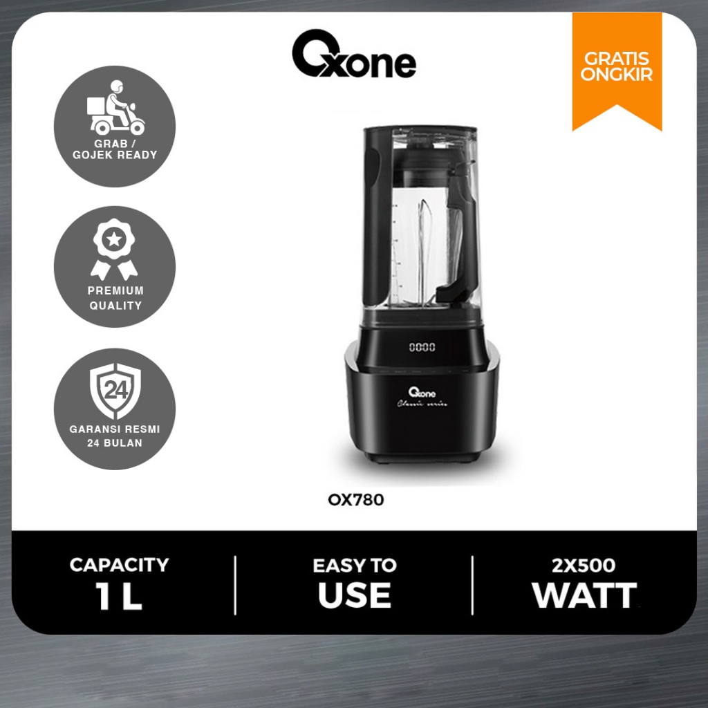 OXONE OX780 Vacuum Blender BPA Free 1 Liter Original Garansi Resmi 2 Tahun