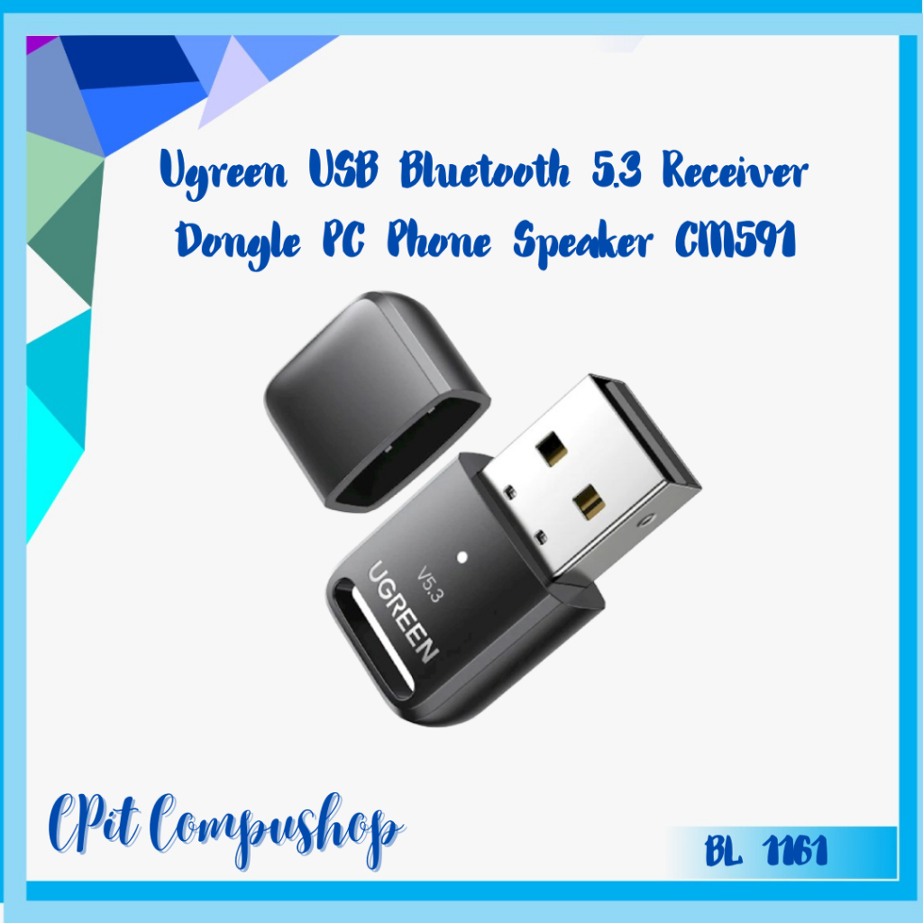 Ugreen USB Bluetooth 5.3 5.0 Dongle Adapter for Pc Speaker