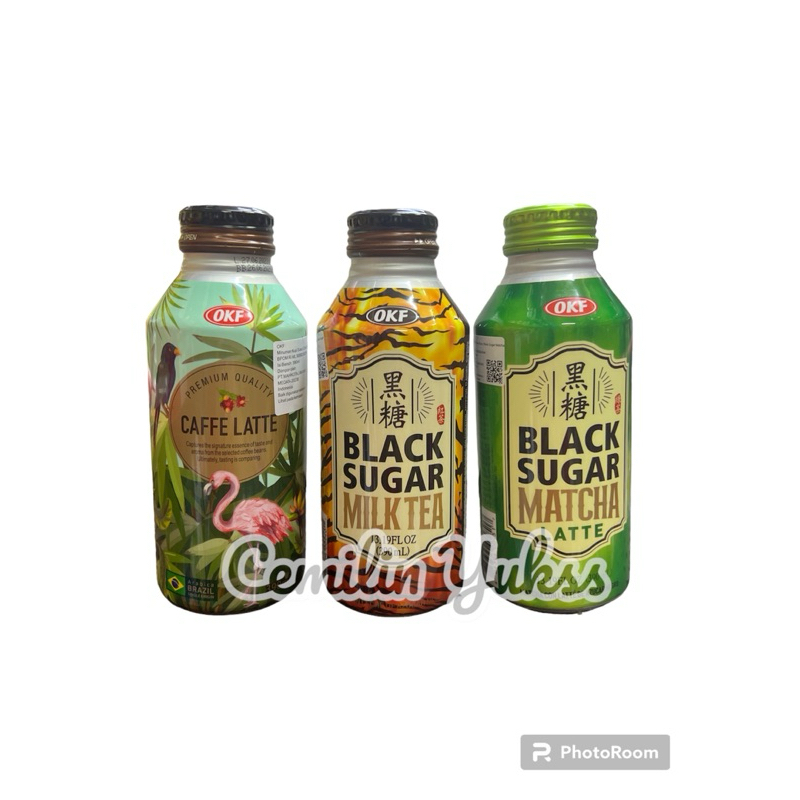 Okf Black Sugar Milk Tea 390ML Black Sugar Matcha Latte 390ML Premium