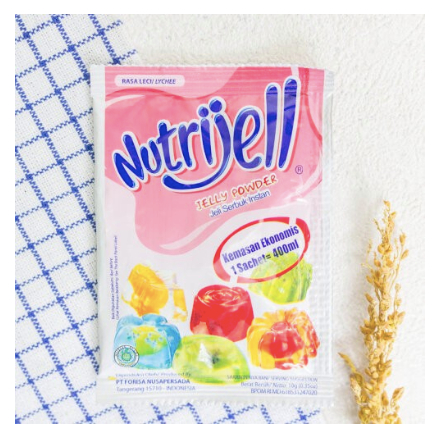 Nutrijell Jelly Instant Lychee 1 box contains 12 sachets - 10 gr ...