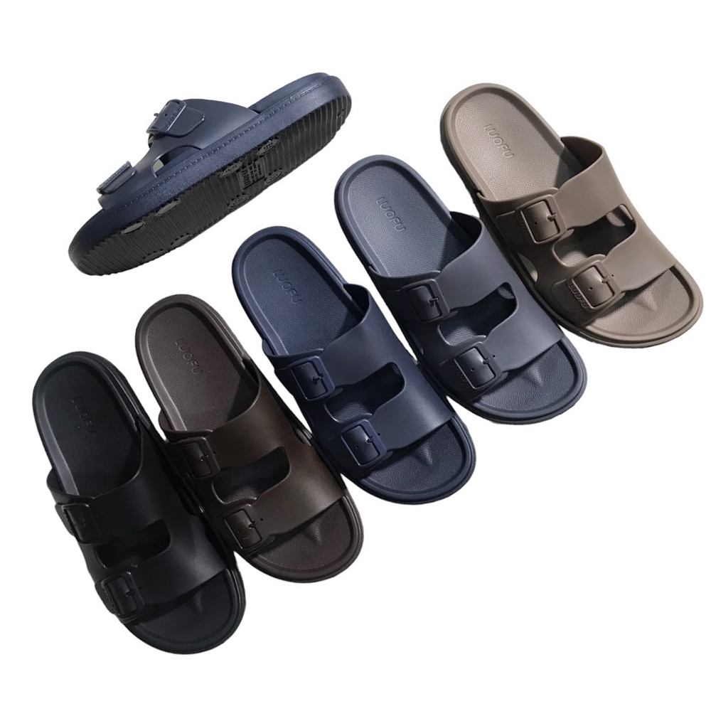 LUOFU Sandals Sandals Tires Two Buckle Eva Men E6236-E01 [a00] | Shopee ...