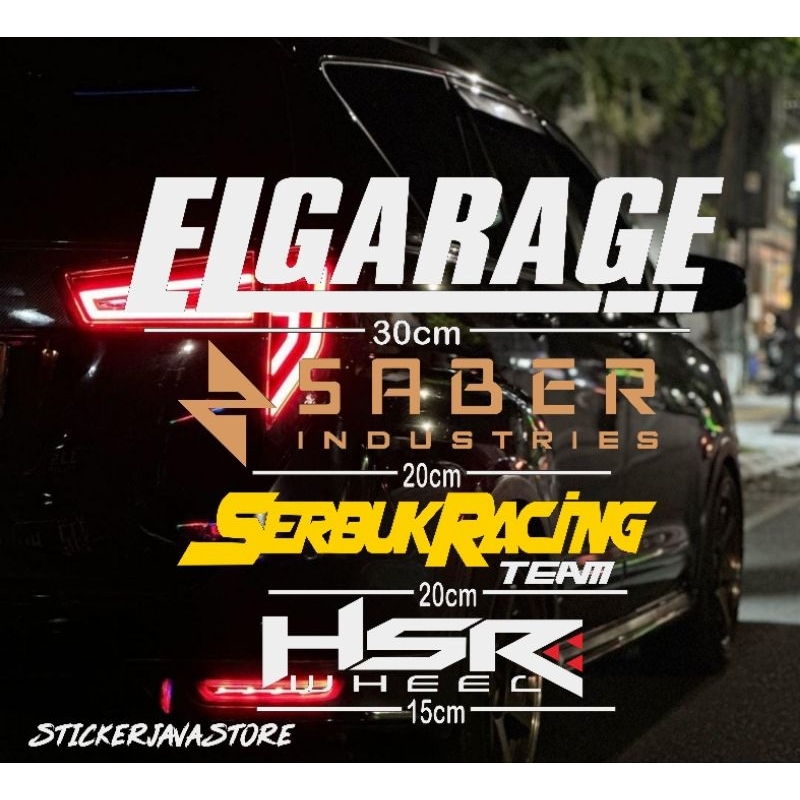 Car STICKER SET CONTAINS 4 ELGARAGE SABER POWDER RACING HSR | Shopee ...
