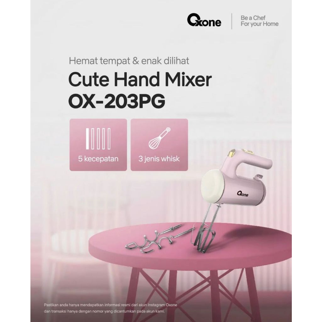 Oxone OX203 Mixer Tangan Hand Mixer Pengocok Telur dan Kue - Gambar 3