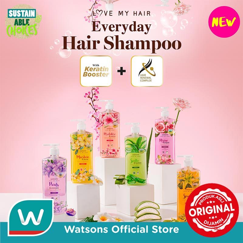WATSONS Watsons Moisture & Revive Frangipani & Egg Protein Shampoo 700Ml - Gambar 3
