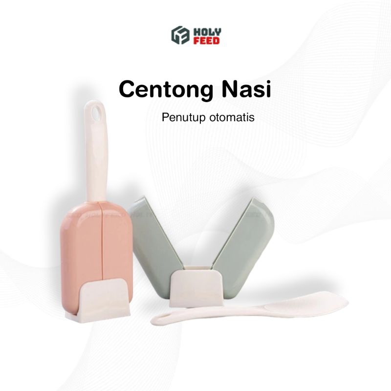Rice Scoop with Automatic Lid Magic Open and Close Cover Rice Scoop SET ...