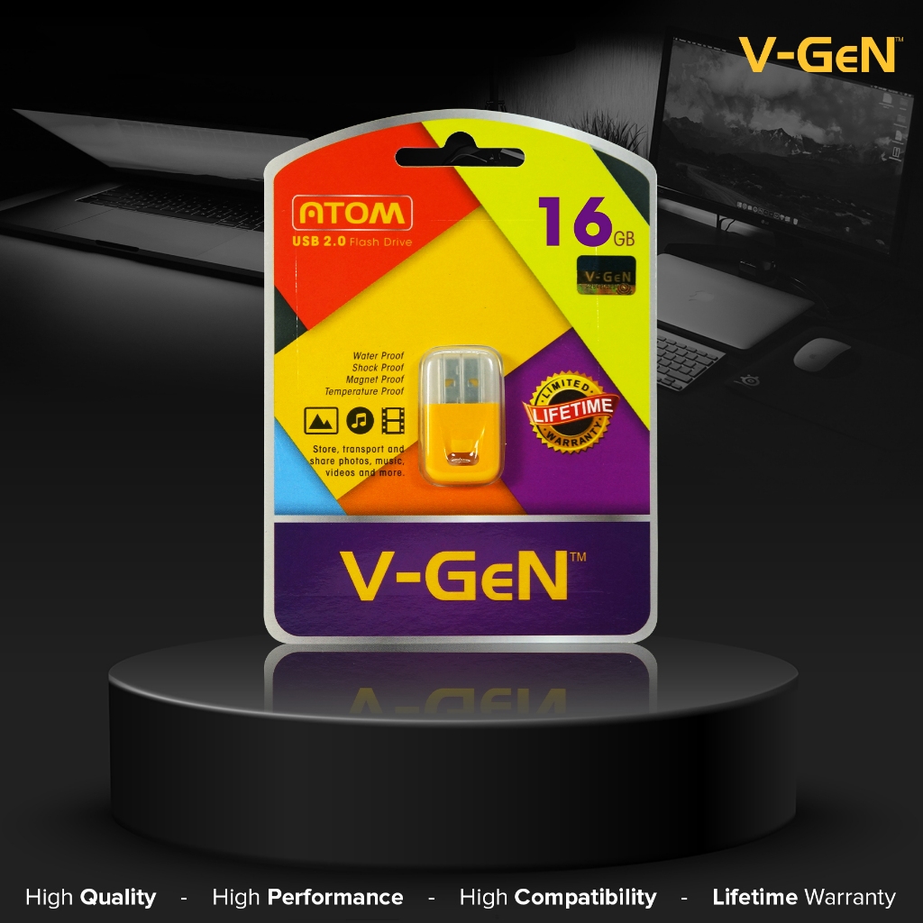 USB Flashdisk 4gb 8gb 16gb 32gb 64gb ATOM Water Proof V-GeN Flash Disk Drive 4 8 16 32 64 GB VGEN - Gambar 4