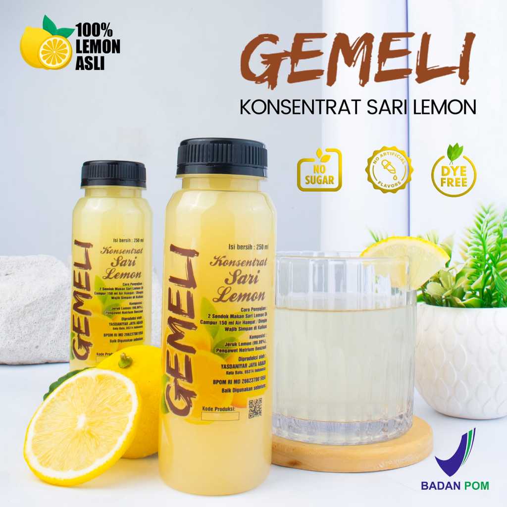 Paket Diet Sehat - Sari Lemon 250ml & Chia Seed 100gr Healthy Drink - Gambar 2