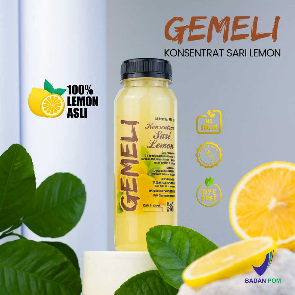 Paket Hemat Sari Lemon Murni 500ml Chiaseed Premium 250gr BPOM - Gambar 2