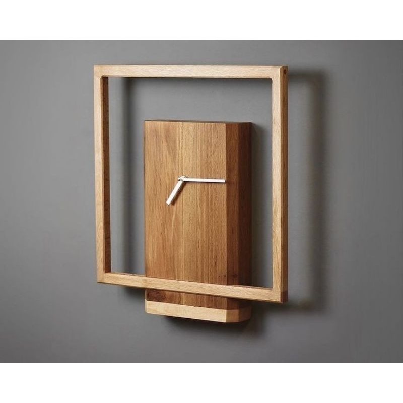 Box wall clock/ square wooden wall clock/ classic wall clock/ wooden ...