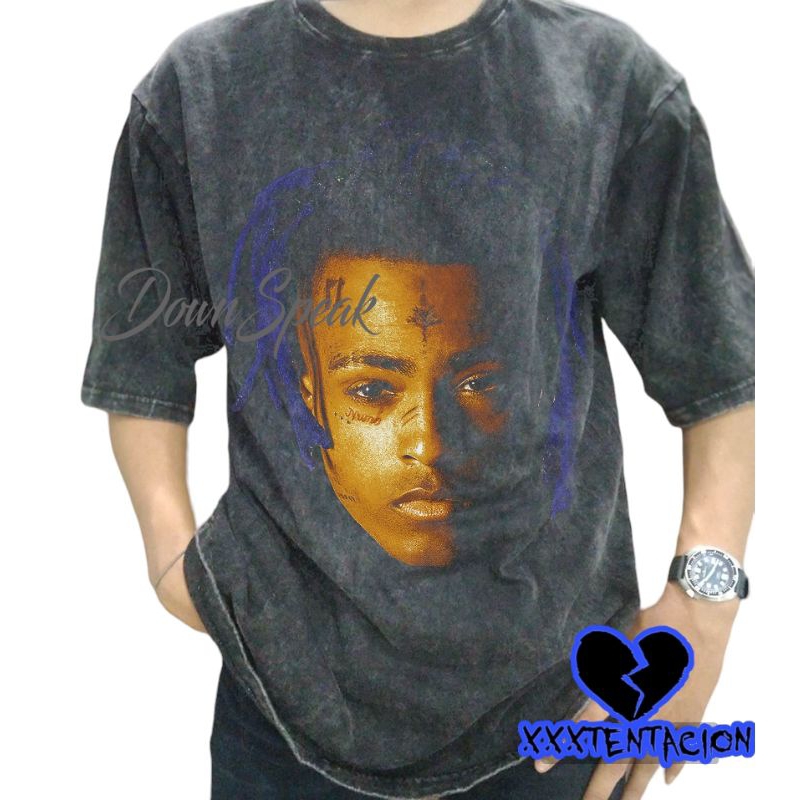 Xxxtentacion Big Face Rapper Vintage Wash T-shirt/Oversized T-shirt ...