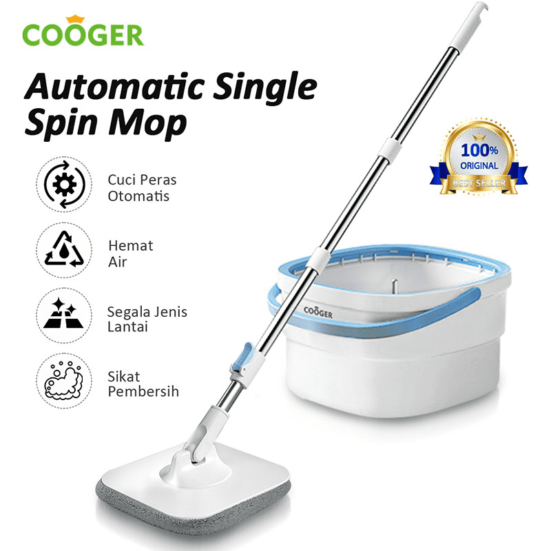 Cooger Automatic Floor Mop Dryer And Rinse Automatic Single Spin Mop