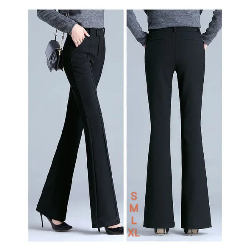 Cheap Wide-leg Trousers Women Pants Women Suit Pants Straight Wide Leg Loose  High Waist Solid Color Formal Ol Commute Full Length Fasten Tape Adjustable