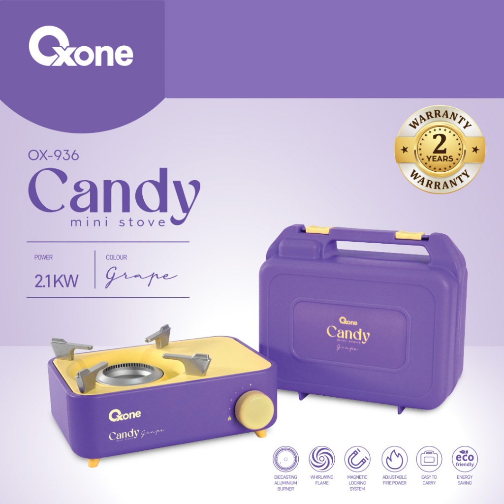 Oxone OX936 Portable Candy Mini Stove Stainless Steel kompor portable mini korea - Gambar 3