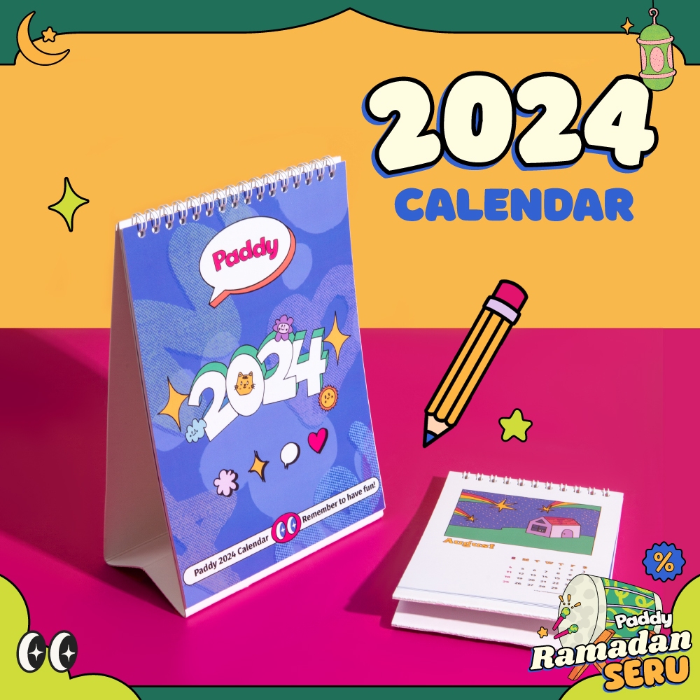 Paddy 2024 Calendar Sitting Calendar 2024 Cute Aesthetic A5 A6