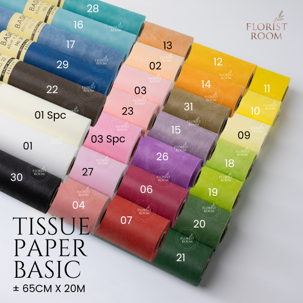 Tissue Paper Basic Roll 65cm x 20m No.1-36 - Wrapping Paper - Floral ...