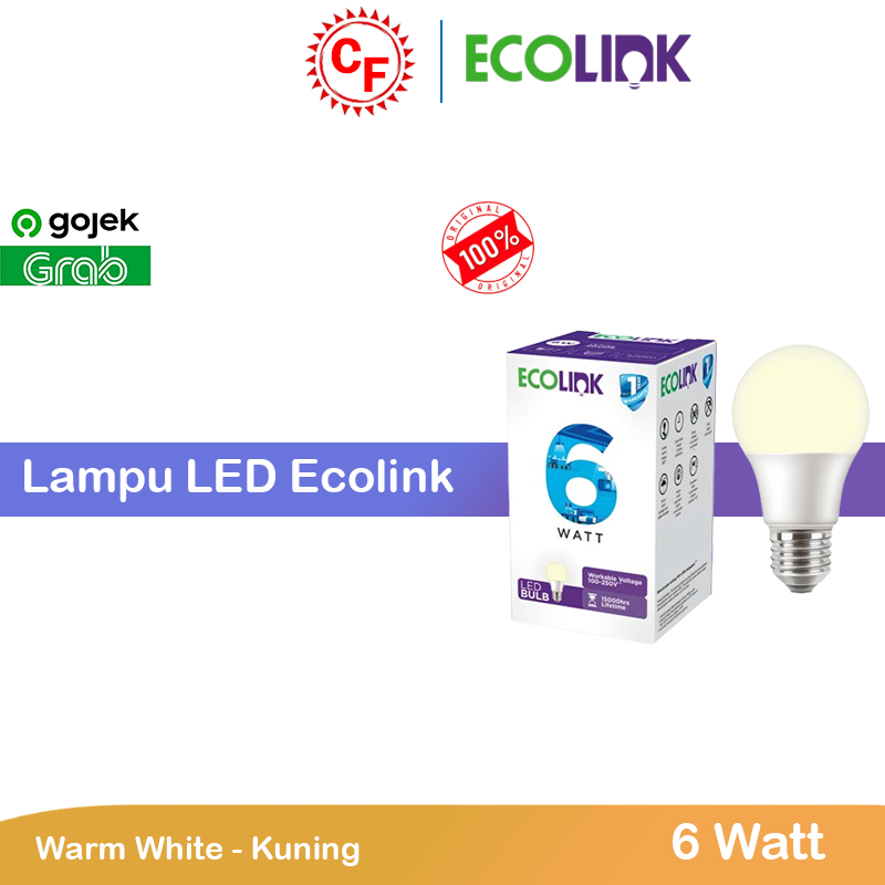 Ecolink LED Bulb 6 Watt Yellow - Warm White | Shopee Singapore